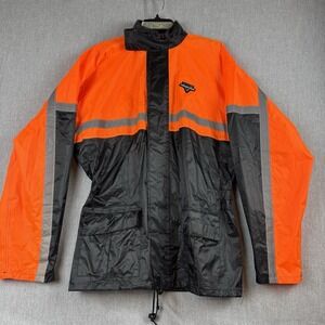 Nelson-Rigg SR-6000 Stormrider Rain Jacket Orange Black Med Motorcycle Bike